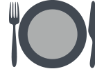 Fork, knife and plate