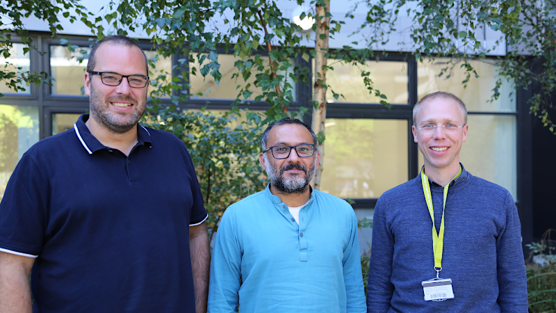 three team members